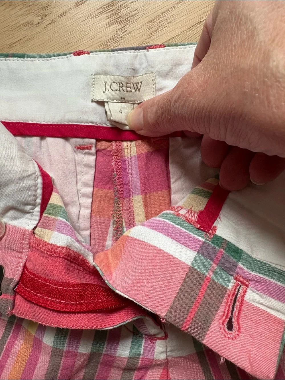 J. Crew Pink Multi-Color Striped Cotton Shorts
